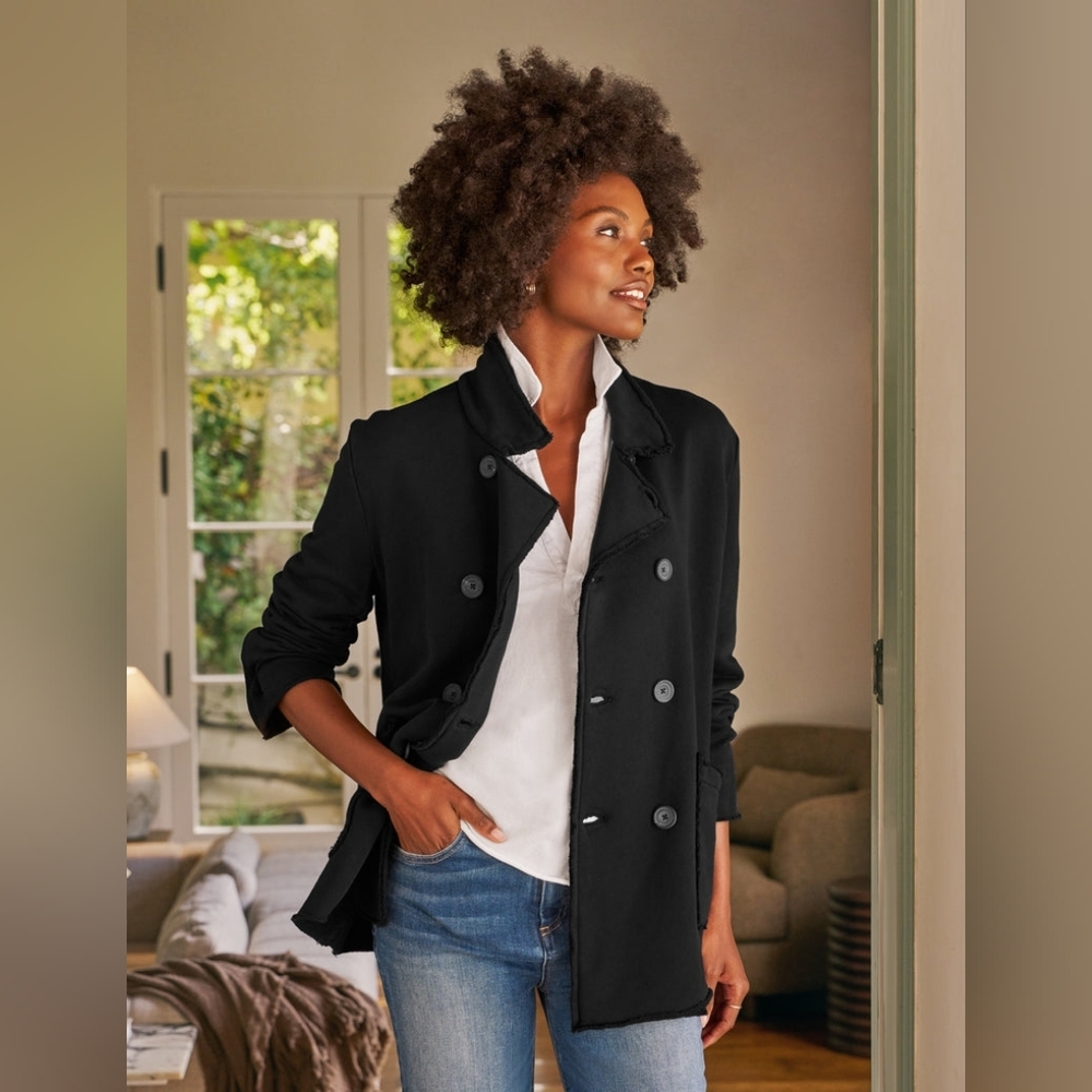 Frank & Eileen Belfast Sweatshirt Peacoat Black Size S $348